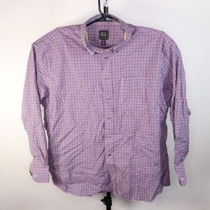 Jos. A. Bank Red Multicolor Button Down Dress Shirt Long Sleeve Mens Size 2XL